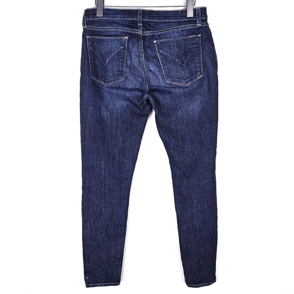 HUDSON Krista Medium Dark Wash Whiskered Ankle Slim Stretch Jeans in Mald 29 - Picture 5 of 7